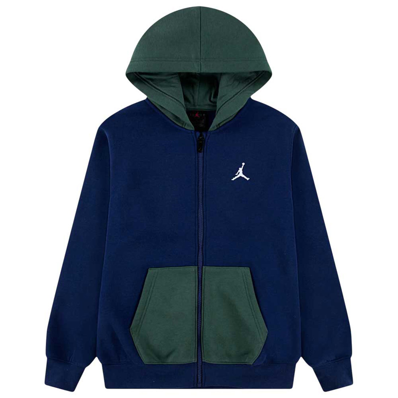 Jordan Brooklyn Fleece Full-Zip Hoodie (95F115-U9J)ΠΑΙΔΙΚΗ ΖΑΚΕΤΑ ΜΕ ΚΟΥΚΟΥΛΑ BLUE VOID
