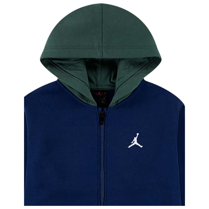 Jordan Brooklyn Fleece Full-Zip Hoodie (95F115-U9J)ΠΑΙΔΙΚΗ ΖΑΚΕΤΑ ΜΕ ΚΟΥΚΟΥΛΑ BLUE VOID