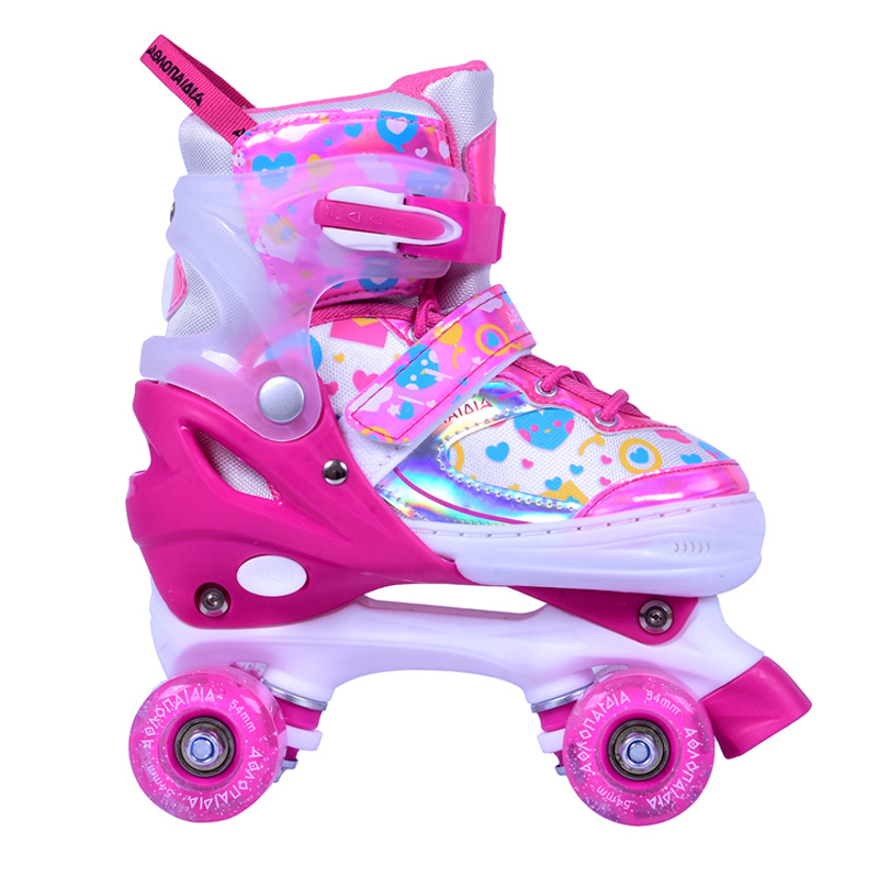ΑΘΛΟΠΑΙΔΕΙΑ Quad Αυξομειούμενα Roller Skates – Φούξια (002.10322/FU)