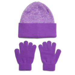 Under Armour Combo Παιδικά Γάντια & Σκουφάκι Μωβ - 1386642-525