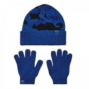 Under Armour Combo Παιδικά Γάντια & Σκουφάκι Μπλε - 1386641-432