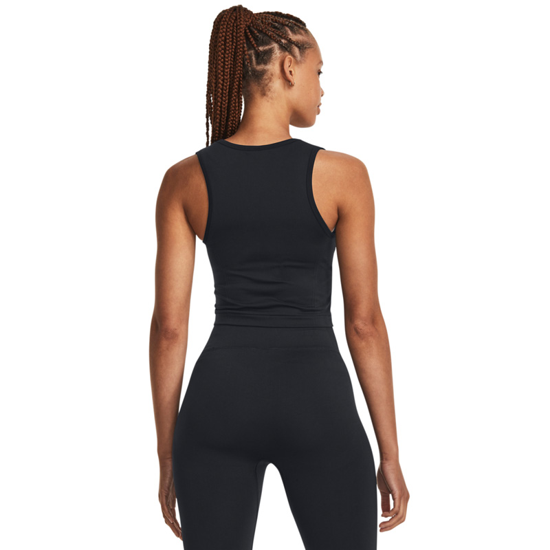 Under Armour Train Seamless Tank Γυναικείο Αθλητικό Crop Top Μαύρο 1379148-001