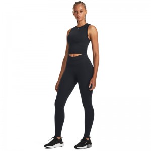 Under Armour Train Seamless Tank Γυναικείο Αθλητικό Crop Top Μαύρο 1379148-001