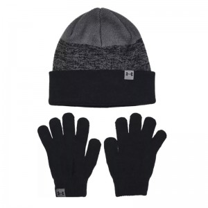 Under Armour Combo Παιδικά Γάντια & Σκουφάκι μαυρο - 1380012-001