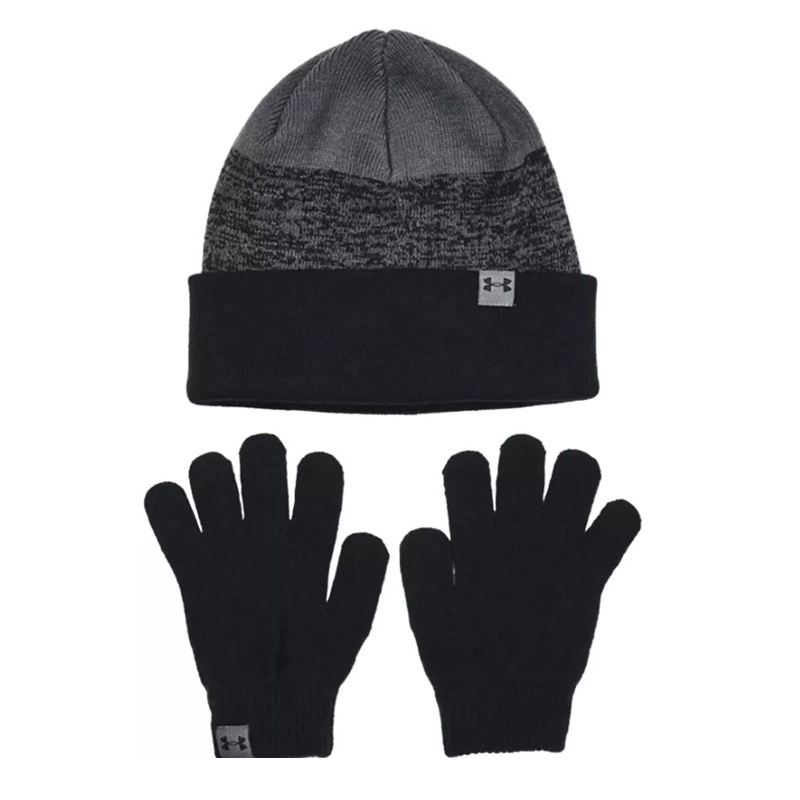 Under Armour Combo Παιδικά Γάντια & Σκουφάκι μαυρο - 1380012-001