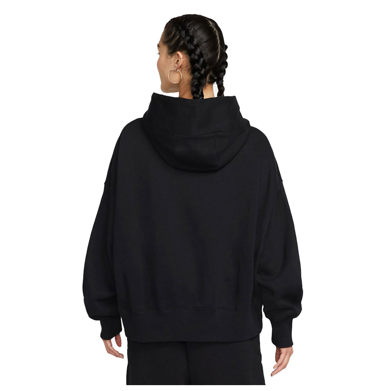 Nike Sportswear Phoenix Fleece (DQ5858-010)Γυναικείο φούτερ με κουκούλα σε εξαιρετικά φαρδιά γραμμή Μαυρο