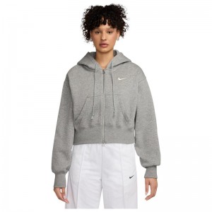 Nike Sportswear Phoenix Fleece (HV2426-063)Γυναικεία ζακέτα Γκρι