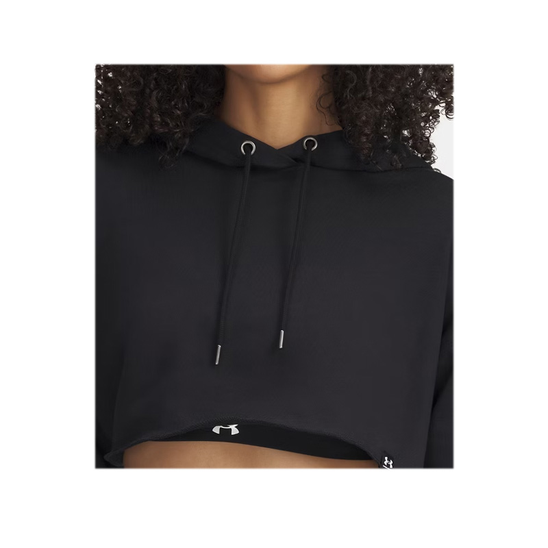Under Armour Icon Terry Crop Hoodie Γυναικείο (1389640 001) Μαύρο