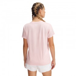 UNDER ARMOUR TECH TWIST SHORT-SLEEVED V-NECK TRAINING TOP (1384227-647)ΓΥΝΑΙΚΕΙΟ T-SHIRT ΡΟΖ
