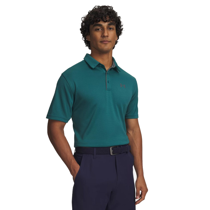 UNDER ARMOUR TECH POLO (1290140-338)ΑΝΔΡΙΚΟ T-SHIRT ΚΟΝΤΟΜΑΝΙΚΟ POLO Green / Pitch Gray / Pitch Gray
