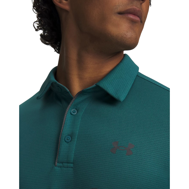UNDER ARMOUR TECH POLO (1290140-338)ΑΝΔΡΙΚΟ T-SHIRT ΚΟΝΤΟΜΑΝΙΚΟ POLO Green / Pitch Gray / Pitch Gray