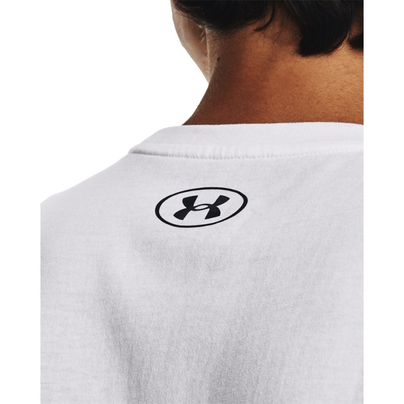 UNDER ARMOUR Left Chest Cut-Off (1329286-100)ΑΝΔΡΙΚΟ ΑΜΑΝΙΚΟ T-SHIRT ΛΕΥΚΟ