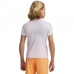 Under Armour HeatGear® Armour Boys’ Short Sleeve (1361723-100) ΠΑΙΔΙΚΟ T-SHIRT ΛΕΥΚΟ