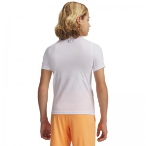 Under Armour HeatGear® Armour Boys’ Short Sleeve (1361723-100) ΠΑΙΔΙΚΟ T-SHIRT ΛΕΥΚΟ