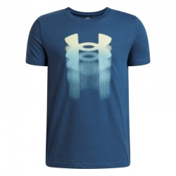 UNDER ARMOUR BOYS Logo Blur SS Tee (6009280-498)ΠΑΙΔΙΚΟ T-SHIRT Wham Blue/Fade Green