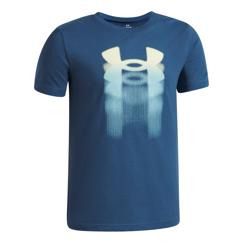 UNDER ARMOUR BOYS Logo Blur SS Tee (6009280-498)ΠΑΙΔΙΚΟ T-SHIRT Wham Blue/Fade Green
