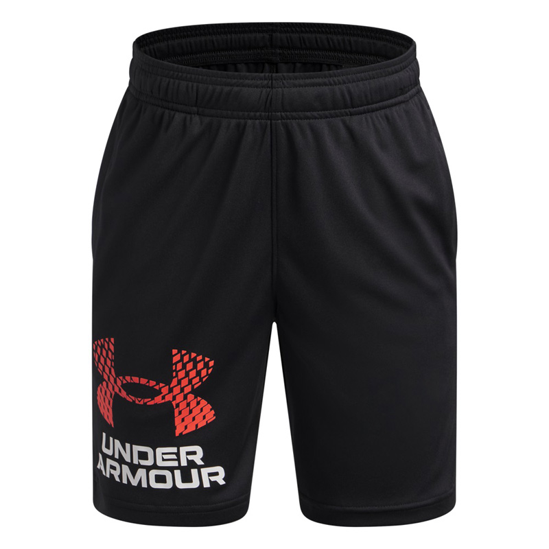 UNDER ARMOUR UA Tech Logo Shorts KIDS (1383333-006)ΠΑΙΔΙΚΗ ΒΕΡΜΟΥΔΑ/ΣΟΡΤΣ  Black/Venom Red