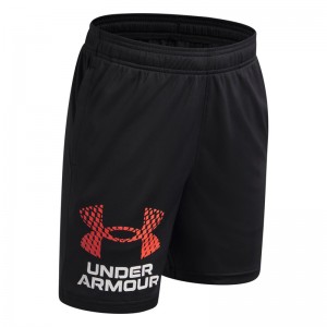 UNDER ARMOUR UA Tech Logo Shorts KIDS (1383333-006)ΠΑΙΔΙΚΗ ΒΕΡΜΟΥΔΑ/ΣΟΡΤΣ  Black/Venom Red
