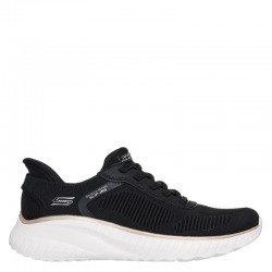 Skechers BOBS Sport Squad Chaos - Current Muse (117497-BKGD)ΓΥΝΑΙΚΕΙΑ ΠΑΠΟΥΤΣΙΑ SLIP-INS BLACK/GOLD