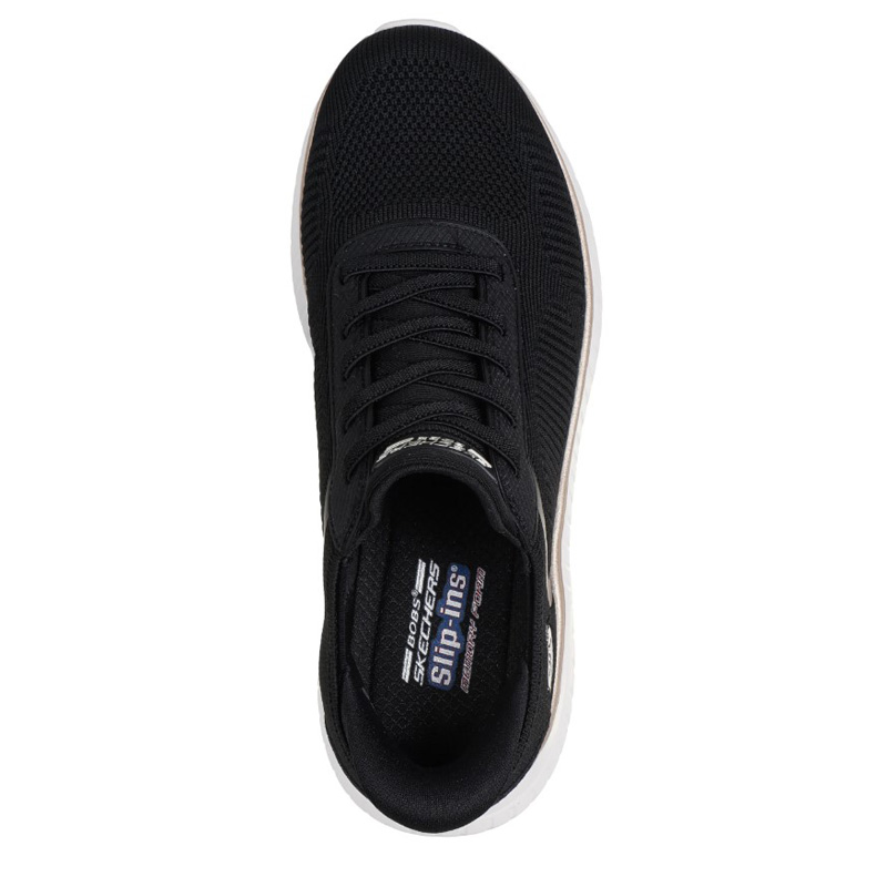 Skechers BOBS Sport Squad Chaos - Current Muse (117497-BKGD)ΓΥΝΑΙΚΕΙΑ ΠΑΠΟΥΤΣΙΑ SLIP-INS BLACK/GOLD
