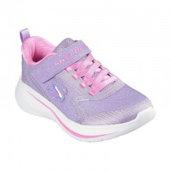 SKECHERS GORE AND STRAP SPARKLE MESH SNEAKER W/ SATIN OVERLAYS (303557L-BLK)ΠΑΙΔΙΚΑ ΠΑΠΟΥΤΣΙΑ ΜΩΒ