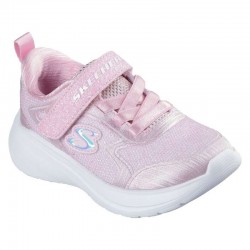 SKECHERS GORE AND STRAP SPARKLE MESH SNEAKER W/ SATIN OVERLAYS (303557N-LTPK)ΒΡΕΦΙΚΑ ΠΑΠΟΥΤΣΙΑ ΡΟΖ