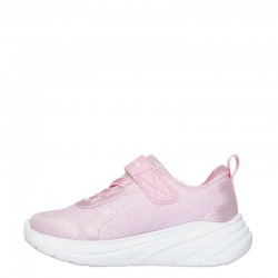 SKECHERS GORE AND STRAP SPARKLE MESH SNEAKER W/ SATIN OVERLAYS (303557N-LTPK)ΒΡΕΦΙΚΑ ΠΑΠΟΥΤΣΙΑ ΡΟΖ