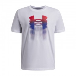 UNDER ARMOUR BOYS Logo Blur SS Tee (6009280-100)ΠΑΙΔΙΚΟ T-SHIRT Λευκο