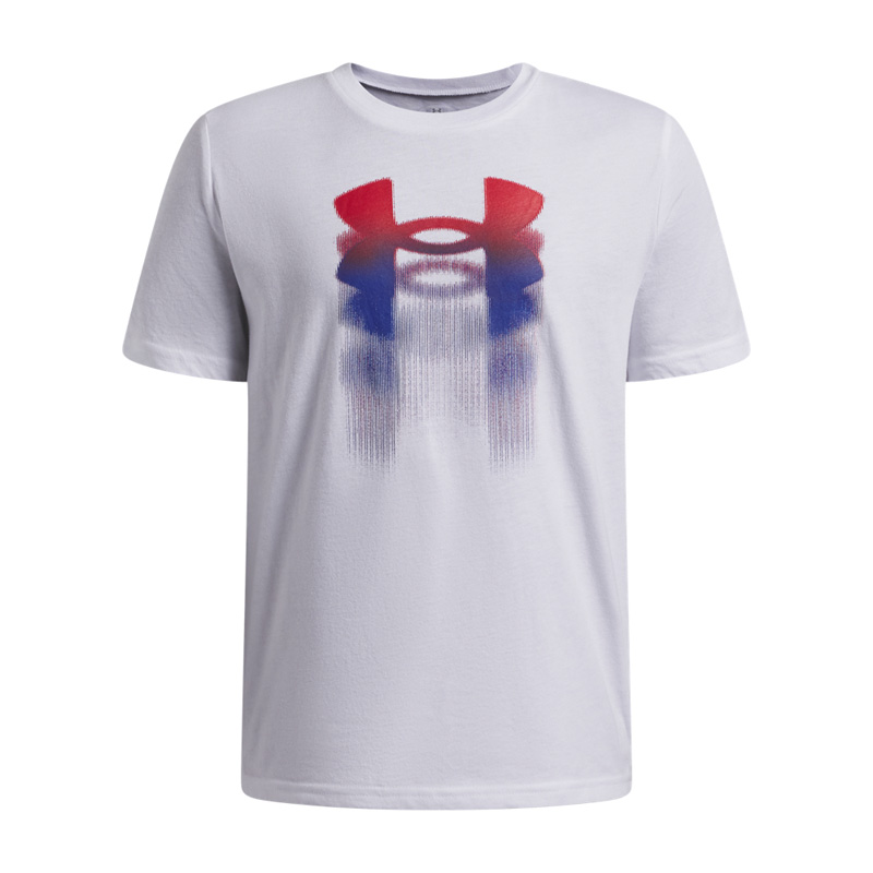 UNDER ARMOUR BOYS Logo Blur SS Tee (6009280-100)ΠΑΙΔΙΚΟ T-SHIRT Λευκο