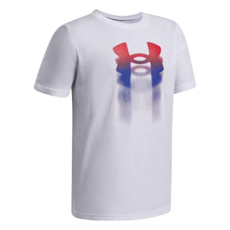 UNDER ARMOUR BOYS Logo Blur SS Tee (6009280-100)ΠΑΙΔΙΚΟ T-SHIRT Λευκο