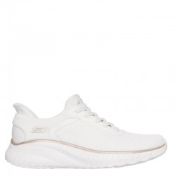 Skechers BOBS Sport Squad Chaos - Current Muse (117497-WTGD)ΓΥΝΑΙΚΕΙΑ ΠΑΠΟΥΤΣΙΑ SLIP-INS WHITE/GOLD