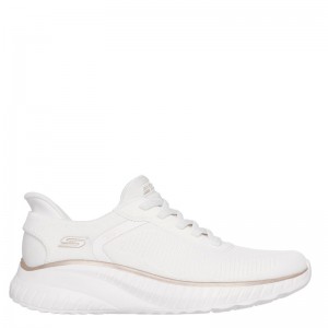 Skechers BOBS Sport Squad Chaos - Current Muse (117497-WTGD)ΓΥΝΑΙΚΕΙΑ ΠΑΠΟΥΤΣΙΑ SLIP-INS WHITE/GOLD