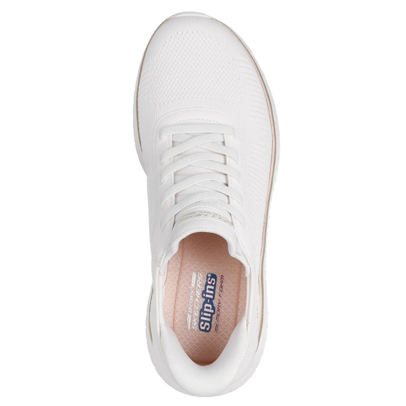 Skechers BOBS Sport Squad Chaos - Current Muse (117497-WTGD)ΓΥΝΑΙΚΕΙΑ ΠΑΠΟΥΤΣΙΑ SLIP-INS WHITE/GOLD