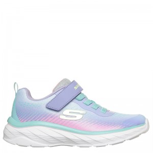 SKECHERS JR Gore and Strap Sublimated Ombre Sparkle Mesh Sneaker (303599L-LVMT)ΠΑΙΔΙΚΑ ΠΑΠΟΥΤΣΙΑ ΜΩΒ