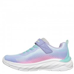 SKECHERS JR Gore and Strap Sublimated Ombre Sparkle Mesh Sneaker (303599L-LVMT)ΠΑΙΔΙΚΑ ΠΑΠΟΥΤΣΙΑ ΜΩΒ