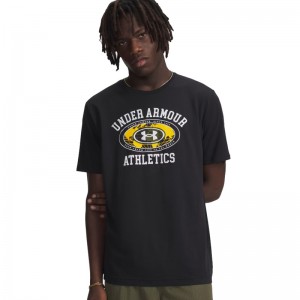 UNDER ARMOUR Globe Short-Sleeve T-Shirt (6009261-001)ΑΝΔΡΙΚΟ T-SHIRT ΜΑΥΡΟ