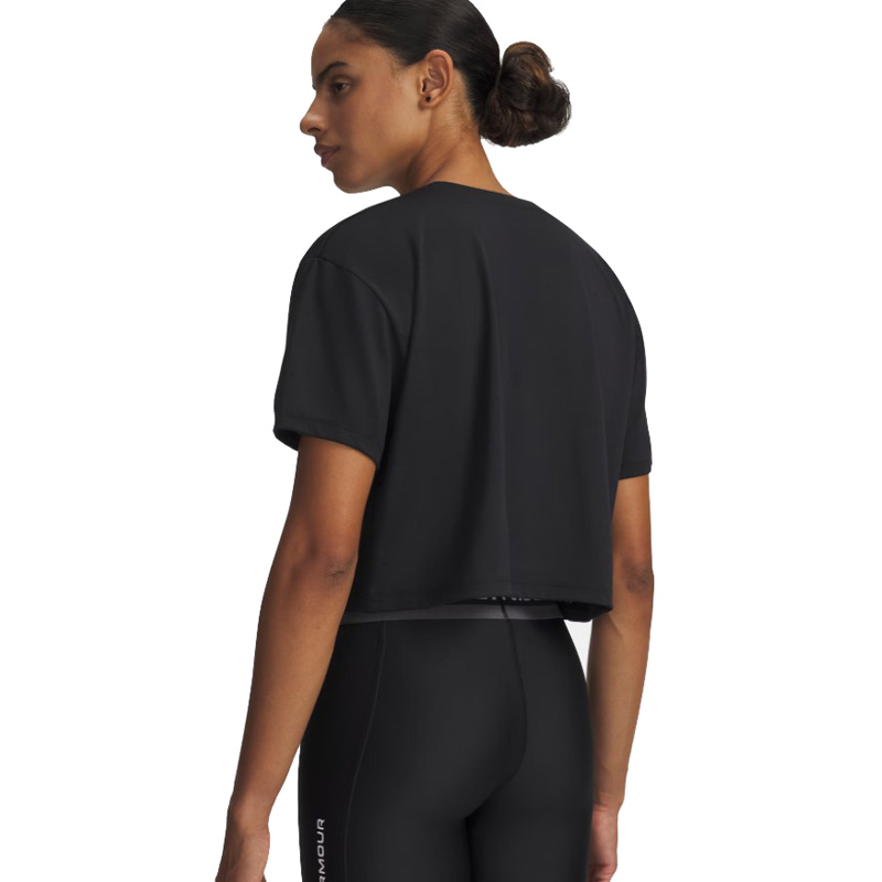 Under Armour UA Tech™ Branded Crop Short-Sleeve T-Shirt (6009987-001)ΓΥΝΑΙΚΕΙΟ T-SHIRT Black/Venom Red/White