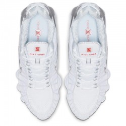 Nike Shox TL (AV3595-100)Ανδρικά παπούτσια Λευκό/Metallic Silver/Max Orange/Λευκό