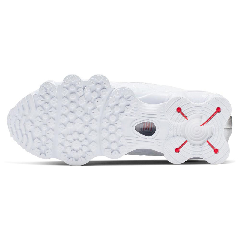 Nike Shox TL (AV3595-100)Ανδρικά παπούτσια Λευκό/Metallic Silver/Max Orange/Λευκό