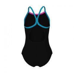 ARENA SWIMSUIT LIGHT DROP SOLID GIRL (005919-589)ΠΑΙΔΙΚΟ ΜΑΓΙΟ BLACK-SHOCKING PINK
