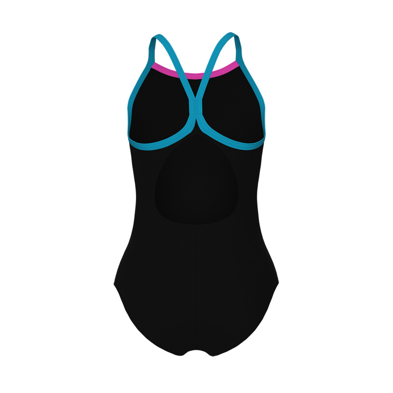 ARENA SWIMSUIT LIGHT DROP SOLID GIRL (005919-589)ΠΑΙΔΙΚΟ ΜΑΓΙΟ BLACK-SHOCKING PINK