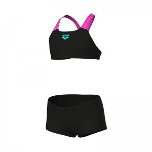 ARENA BIKINI SOLID L GIRLS (010573-590)ΠΑΙΔΙΚΟ ΜΑΓΙΟ BLACK-SHOCKING PINK