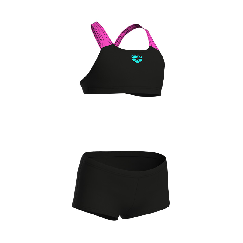 ARENA BIKINI SOLID L GIRLS (010573-590)ΠΑΙΔΙΚΟ ΜΑΓΙΟ BLACK-SHOCKING PINK