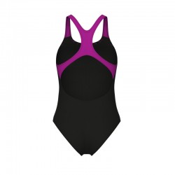 ARENA PROPOSAL SWIMSUIT SWIM PRO BACK WMNS (010803-590)ΓΥΝΑΙΚΕΙΟ ΜΑΓΙΟ BLACK-VERY FUCHSIA