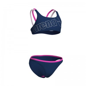 ARENA LOGO SWIMSUIT TWO PIECES GIRL ARENA LOGO SWIMSUIT TWO PIECES GIRL