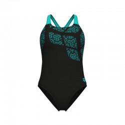 ARENA KIKKO SWIMSUIT SWIM PRO BACK WMNS (010807-580)ΓΥΝΑΙΚΕΙΟ ΜΑΓΙΟ BLACK-WATER