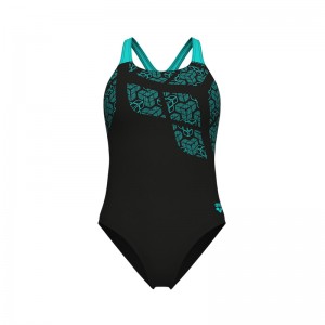 ARENA KIKKO SWIMSUIT SWIM PRO BACK WMNS (010807-580)ΓΥΝΑΙΚΕΙΟ ΜΑΓΙΟ BLACK-WATER