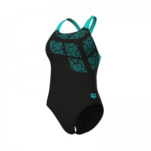 ARENA KIKKO SWIMSUIT SWIM PRO BACK WMNS (010807-580)ΓΥΝΑΙΚΕΙΟ ΜΑΓΙΟ BLACK-WATER