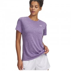 Under Armour Twist Tech SSC WMNS (1384230-520)ΓΥΝΑΙΚΕΙΟ T-SHIRT Purple Luxe/White