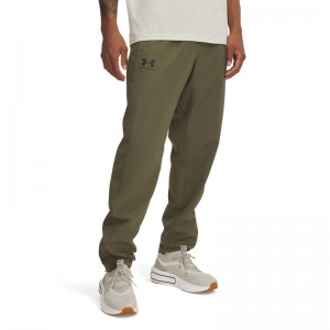 UNDER ARMOUR Rival Woven Windbreaker Pant (1390150-390)ΑΝΔΡΙΚΟ ΠΑΝΤΕΛΟΝΙ ΑΝΤΙΑΝΕΜΙΚΟ Marine OD Green/Black